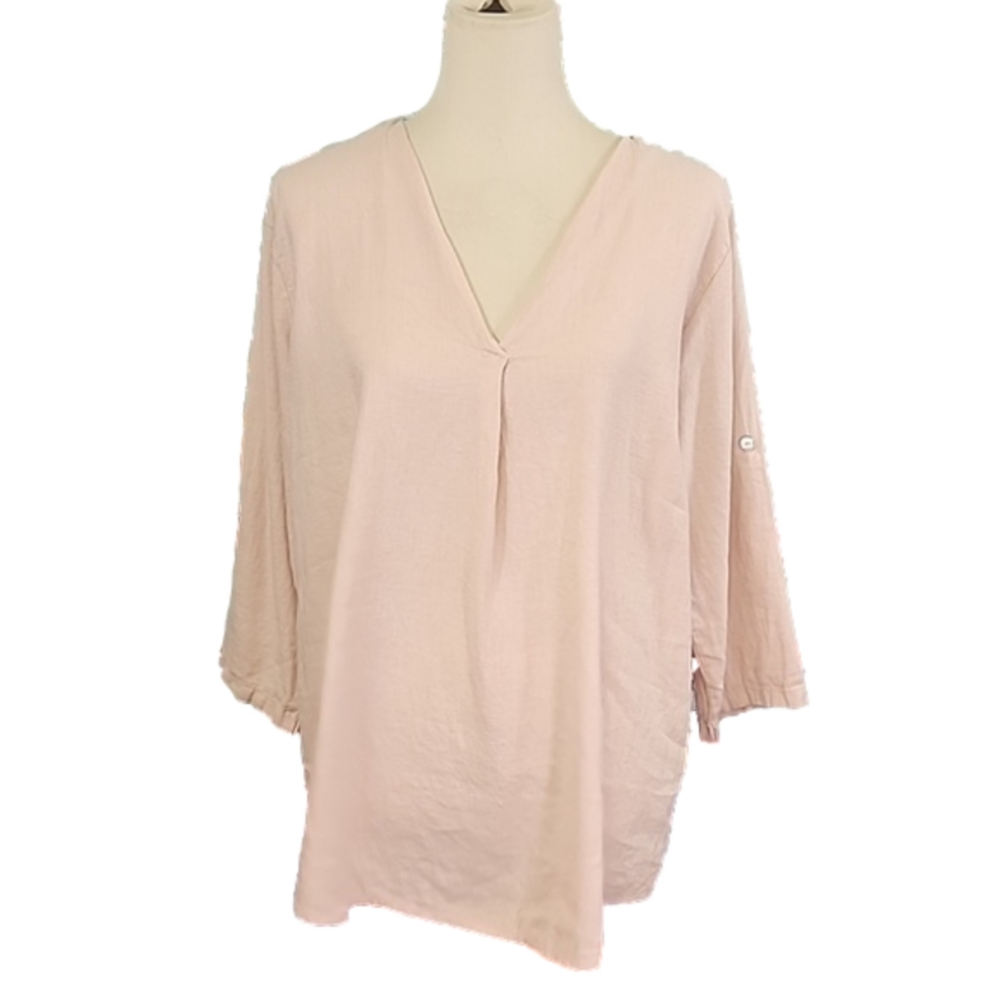 KARAMEL Italy 100% Linen Top O/S